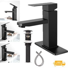 Bathroom Basin Faucet Waterfall Single Handle Vanity Sink Mixer Tap Deck Mounted