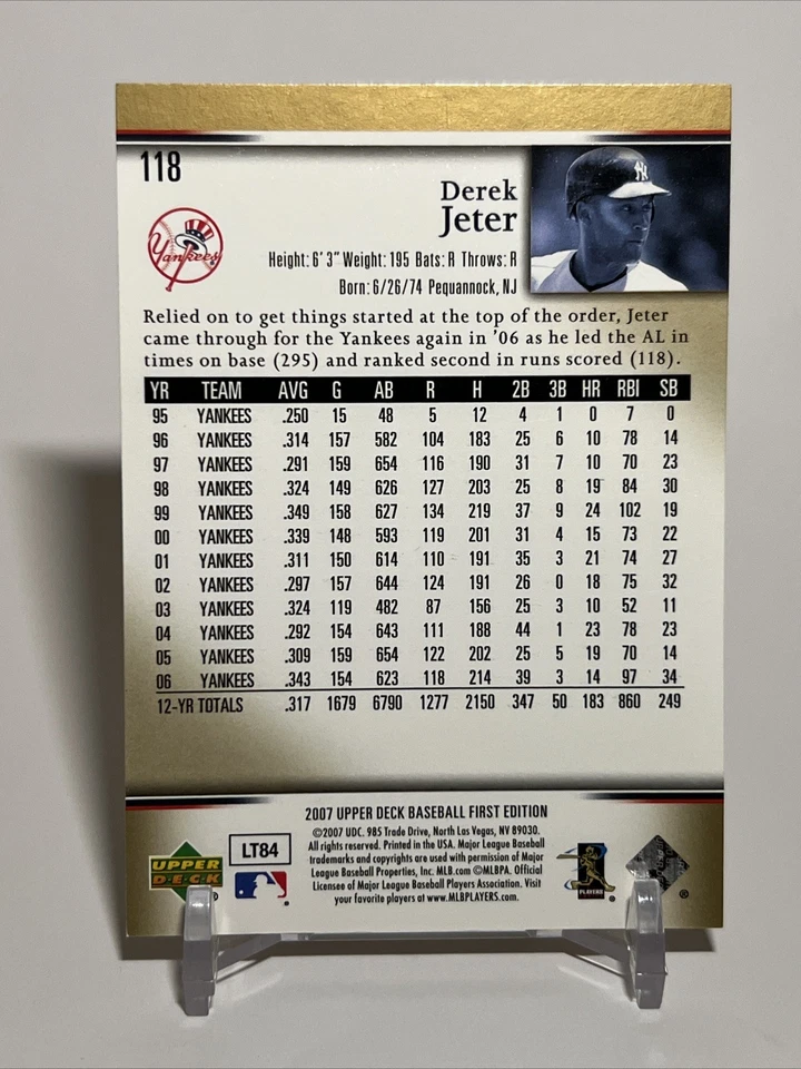 2007 Upper Deck First Edition - Derek Jeter #118 - Image 2 of 2