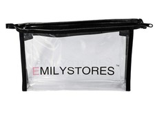 9.5" 2" 6" Multi-Purpose Waterproof Clear Zippered Cosmetic Pouch Makeup Orga...