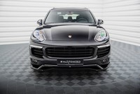 Maxton Design Frontlippe Passend FüR Porsche Cayenne Mk2 FL Schwarz Hochglanz