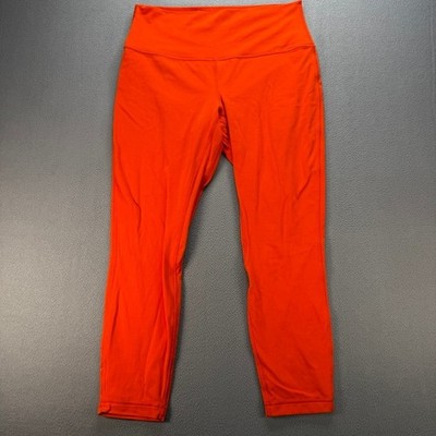 Lululemon Leggings Align High Rise Size 12 Orange 25 Inch Inseam Yoga Pants