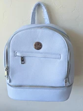 NEW Jessica Moore Essentials Mini Backpack Pebbled Faux Leather Light Blue