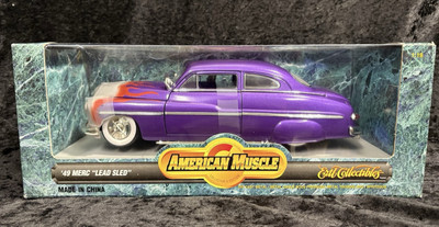 Ertl American Muscle 1949 Merc  Lead Sled  Lowrider Purple Diecast 1:18 New 