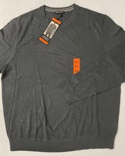 Banana Republic Men's Merino Wool Crew Sweater Pullover GRAY XXL 2XL Long Sleeve