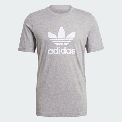 Adidas Originals Herren Adicolor Classics Trefoil T-Shirt Grau Weiß GN3465