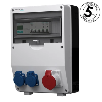 Stromverteiler pTD-S 16A 2x230V 3P Zähler SIEMENS und MENNEKES Doktorvolt 4777 - Bild 1 von 4