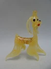 VINTAGE MURANO DOG YELLOW AND MULTICOLOUR ART GLASS STATUE FIGURINE