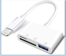 Lightning to SD/TF Card Camera Reader Adapter for iPhone/iPad   New