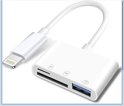 Lightning to SD/TF Card Camera Reader Adapter for iPhone/iPad   New