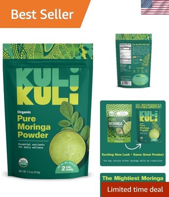 Moringa Oleifera Organic Powder - USDA Certified, Great for Cooking & Drinks