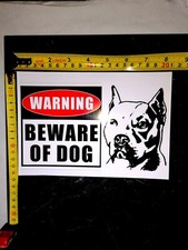 POSTER POSTER WARNING SIGN - PIT BULL - PHOTO PRINT WARNING BEWARE DOG
