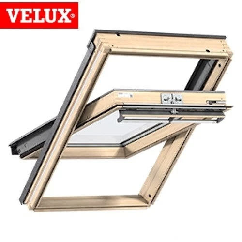 VELUX MK06 Pine Centre Pivot Roof Window Wooden Attic Loft Skylight 78cm x 118cm