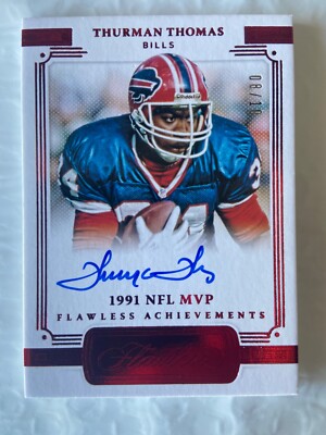 2021 Flawless Thurman Thomas Ruby On Card Autograph SP #8/10 Buffalo Bills HOFer