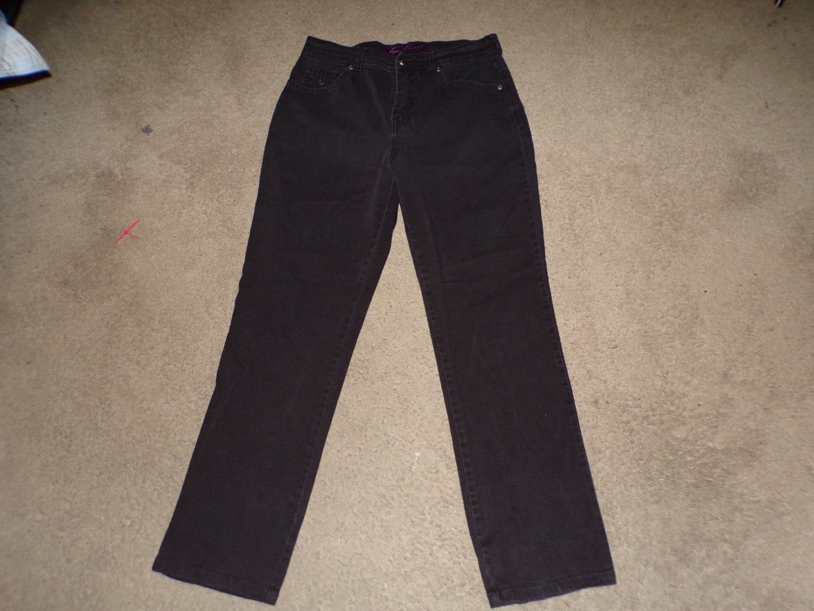 Gloria Vanderbilt Women's Black Straight Denim Jeans Size 8 Short
