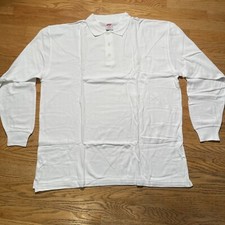 White Long Sleeve Polo Sz 2XL All Nations Are One ANAO NWOT