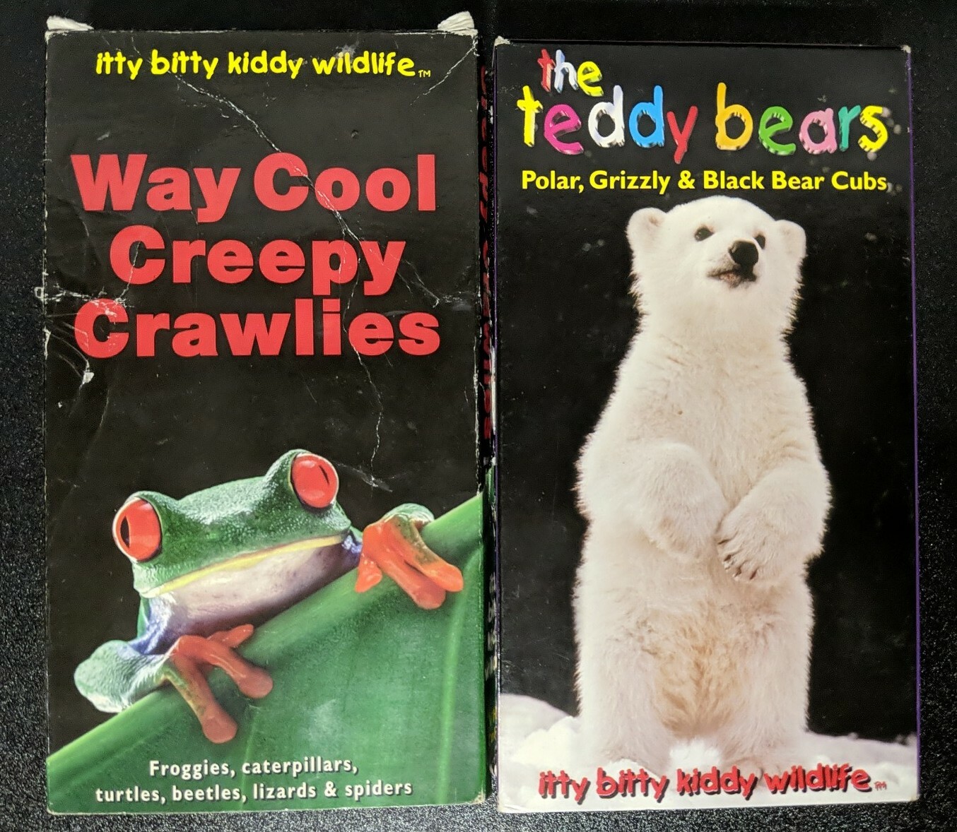 Lot of 2 Itty Bitty Kiddy Wildlife VHS Creepy Crawlies & The