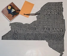 SPARQHOME SLATE CHEESE BOARD - NEW YORK - NWT