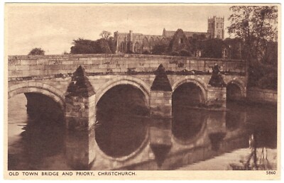 Old Town Bridge & Priory Christchurch - Sweetman unbenutzt um 1940