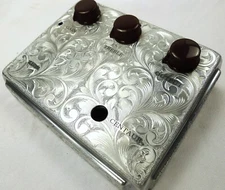 Aluminum Hand Carved Overdrive Effects Pedal Project Box Case With Knobs USA