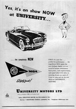 1956 Mg Mga Completely New Original Ad
