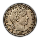 1914-D 25c Silver Barber Quarter - Luster - Original AU - SKU-Z4418