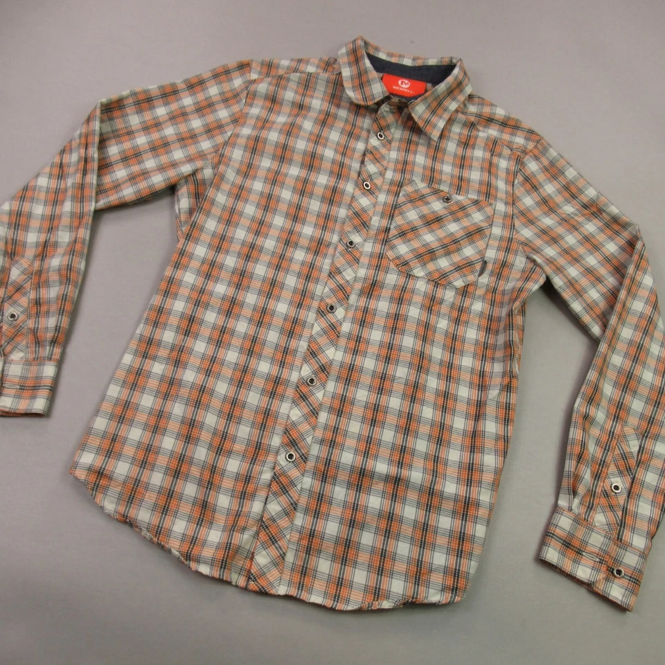 Merrell Shirt Mens Medium Long Sleeve Button Front Pockets Outdoors Plaid - Image 2 of 4