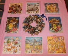 Konvolut Sammlung 9 Adventskalender antik Wei...