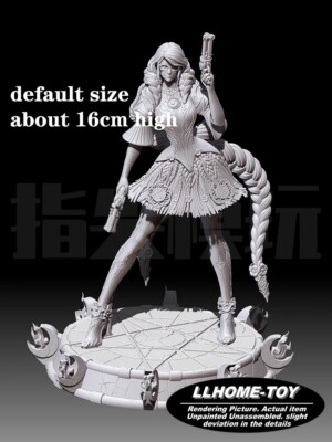 Game Hot Bayonetta Battle take two guns stand Resin 3D Print GK Kit Figure