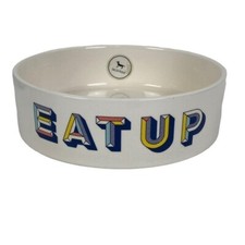 Park Life Designs "Eat Up" 6.5" Ceramic Pet Bowl "I Love My Pet" Inside Bowl NEW