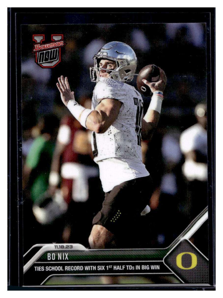 2023 Bowman U Topps Now #28 Bo Nix Base Card (Qty)
