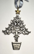 Christmas Ornament Tree Decoration Ornate Metal and Crystal Our First Home