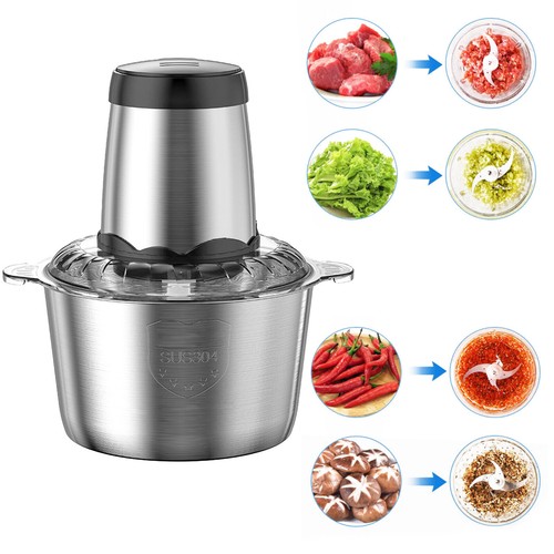 300W Electric Food Chopper Electric Stainless Steel Processor Meat Grinder Mixer - Picture 5 of 12