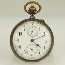 Rare CHRONOGRAPH Pocket Watch Men's no fusee duplex chronometer no repeater RAR