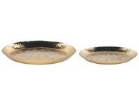 Dekoschale 2Er Set Eisen Gold Rund Wohnaccessoires Modern GlamouröS Sadane