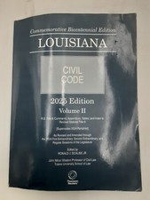 Louisiana Civil Code Volume II Only, 2025 Edi...