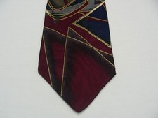 ABSTRACT PATTERNED - VINTAGE - MADE IN USA - IMPORTED SILK TIE