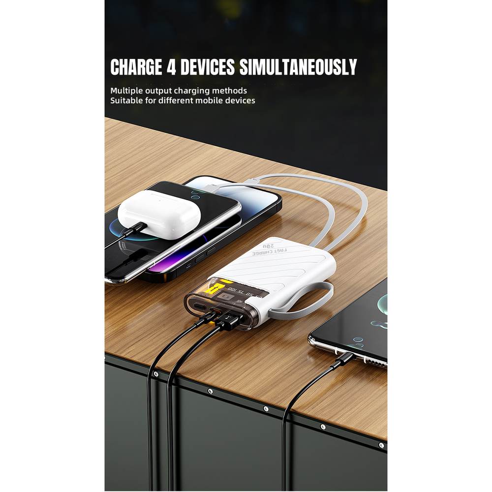 10000mAh 20W Fast Charging Portable Power Bank for Phones  