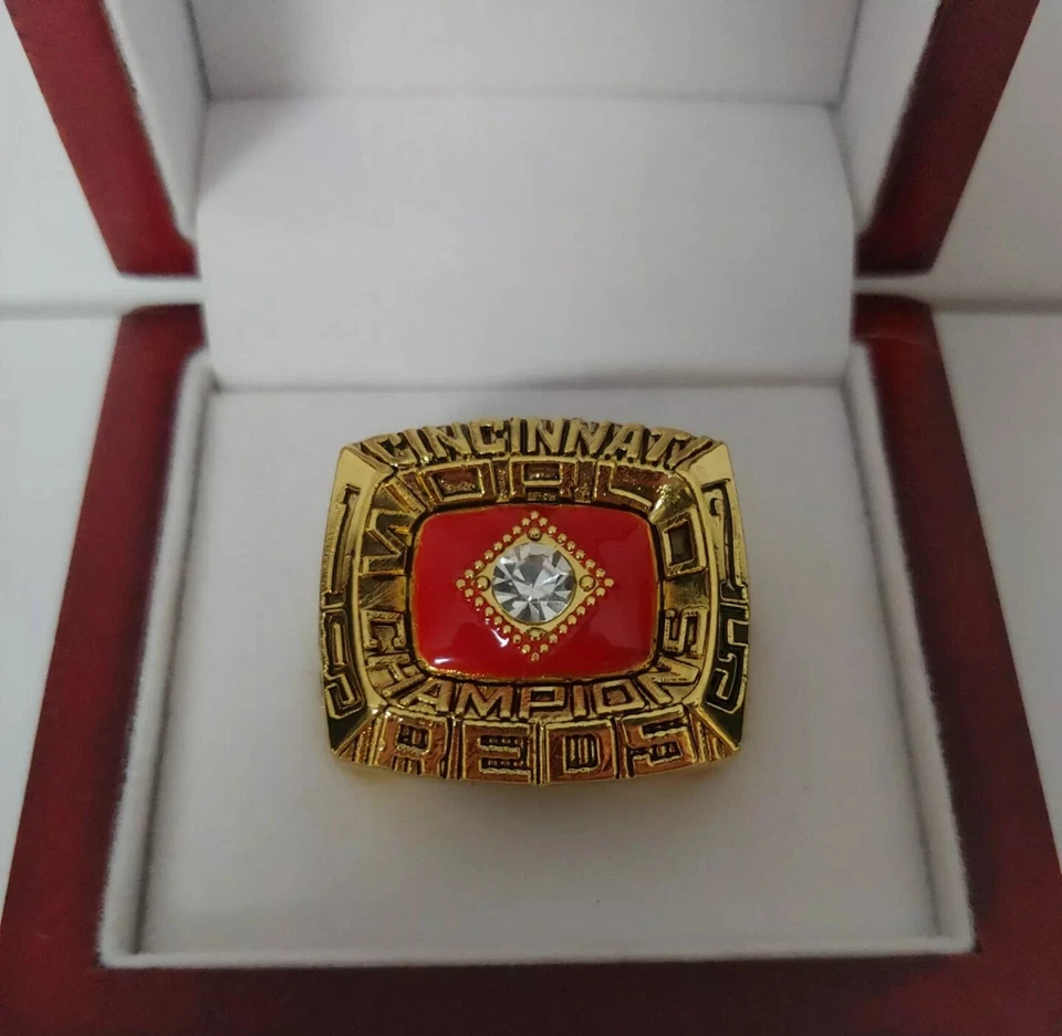 Pete Rose - Anillo Serie Mundial 1975 Cincinnati Reds con caja de exhibición de madera Foto 4 de 4