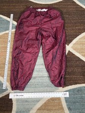 Vintage On Your Mark Ruby Red Athletic Windbreaker Track Pants Size L