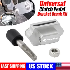 Universal Adjustable Billet Race Clutch Pedal Petal Stopper Plate Bracket Crank