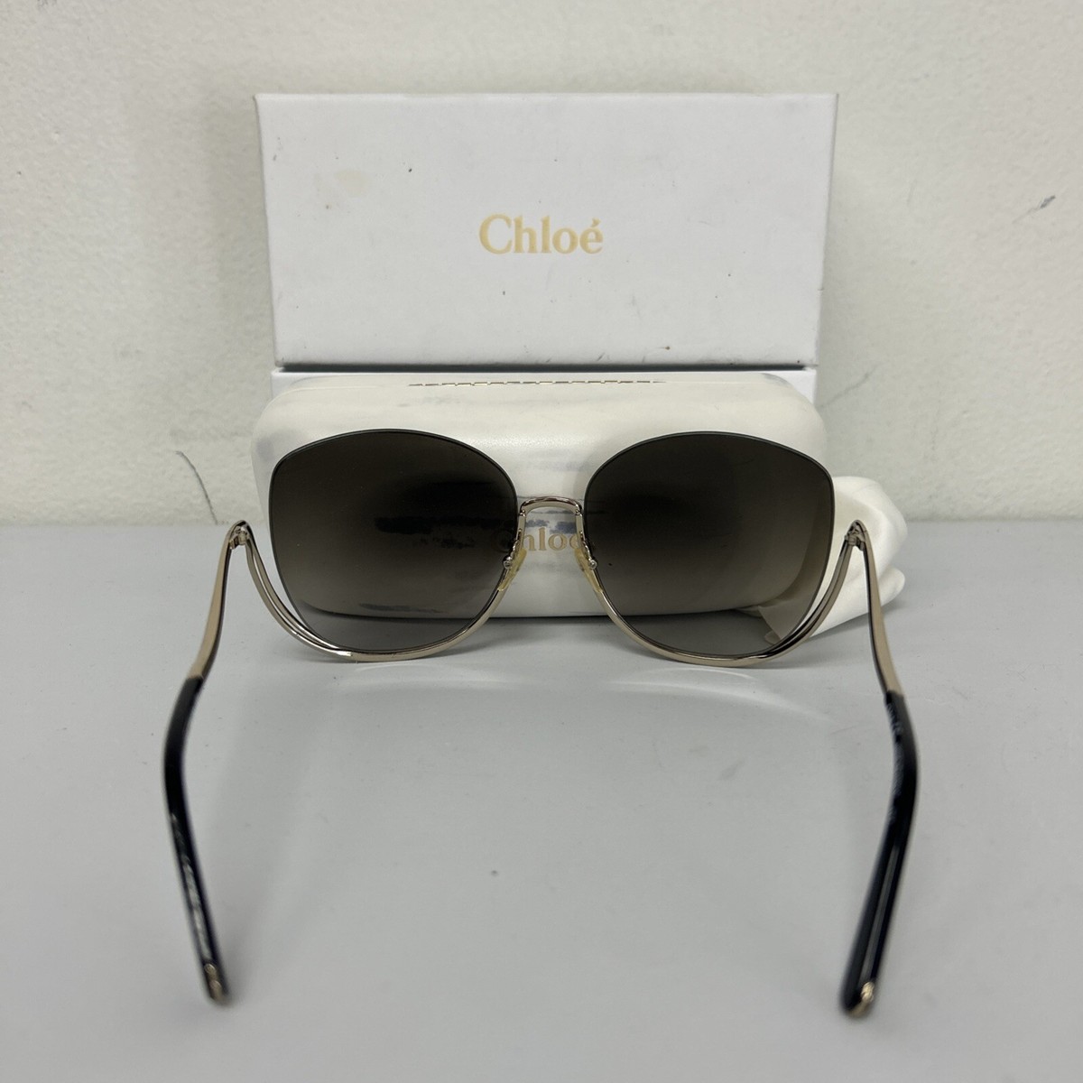 Authentic Chloe’ Designer Gold Sunglasses Amazon.com: Chloé Round/Oval Sunglasses Gold Gold Orange  main image 4