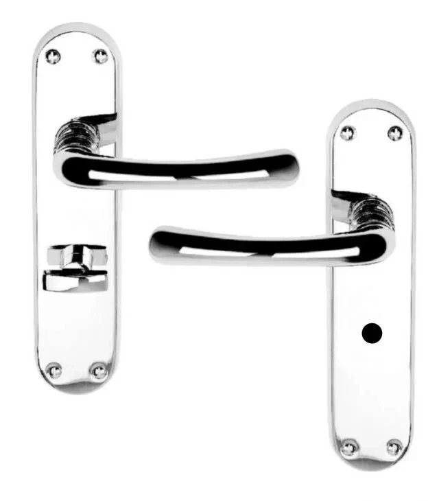 Clara Premium Designer Bathroom Door Handle Pack (With 3" Lock and 3 Hinges) - Image 3 of 4