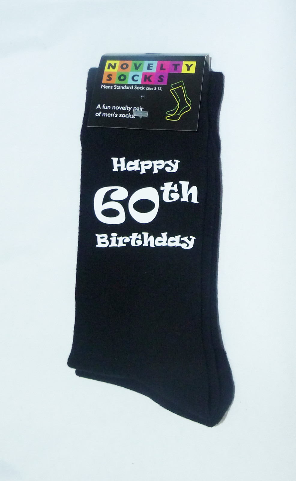 Happy 60th Birthday Printed Design Mens Black Socks Great 60th Birthday Gift