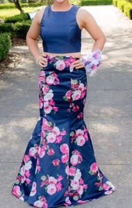navy and pink prom