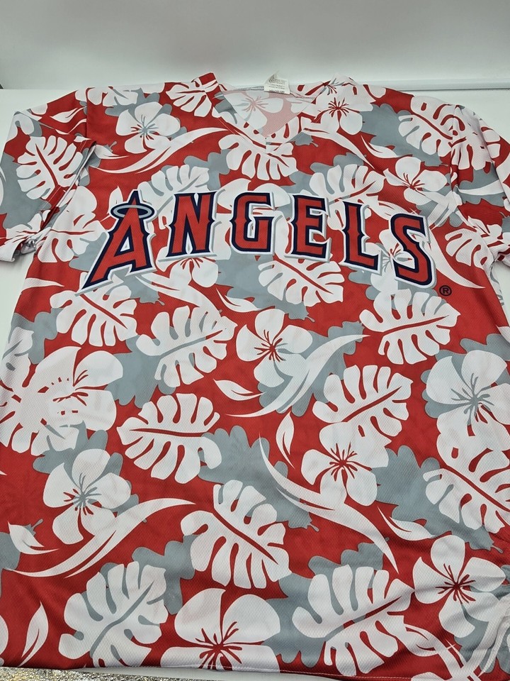 MLB Anaheim Angels Hawaiian Promo Shirt Sz XL (233) eBay
