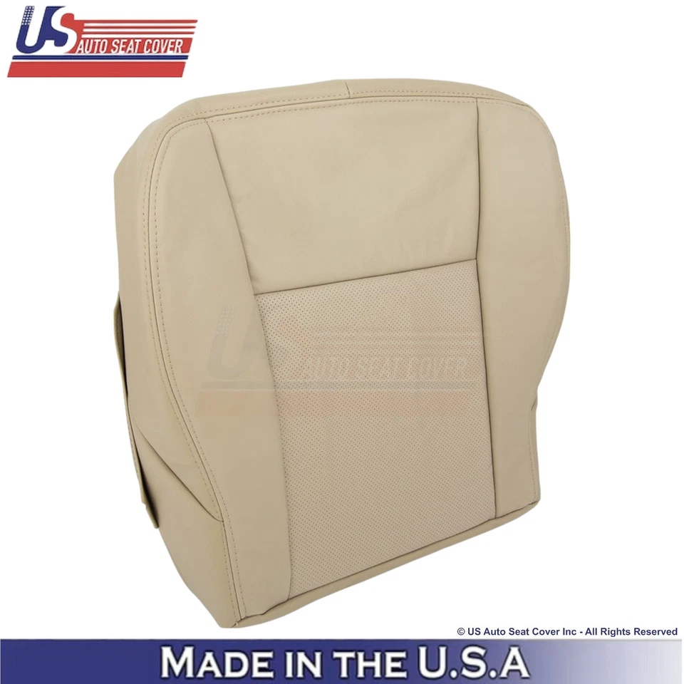 Cubierta de asiento de repuesto bronceada para parte inferior del conductor de cuero para Cadillac CTS 2003-2007 Foto 3 de 4