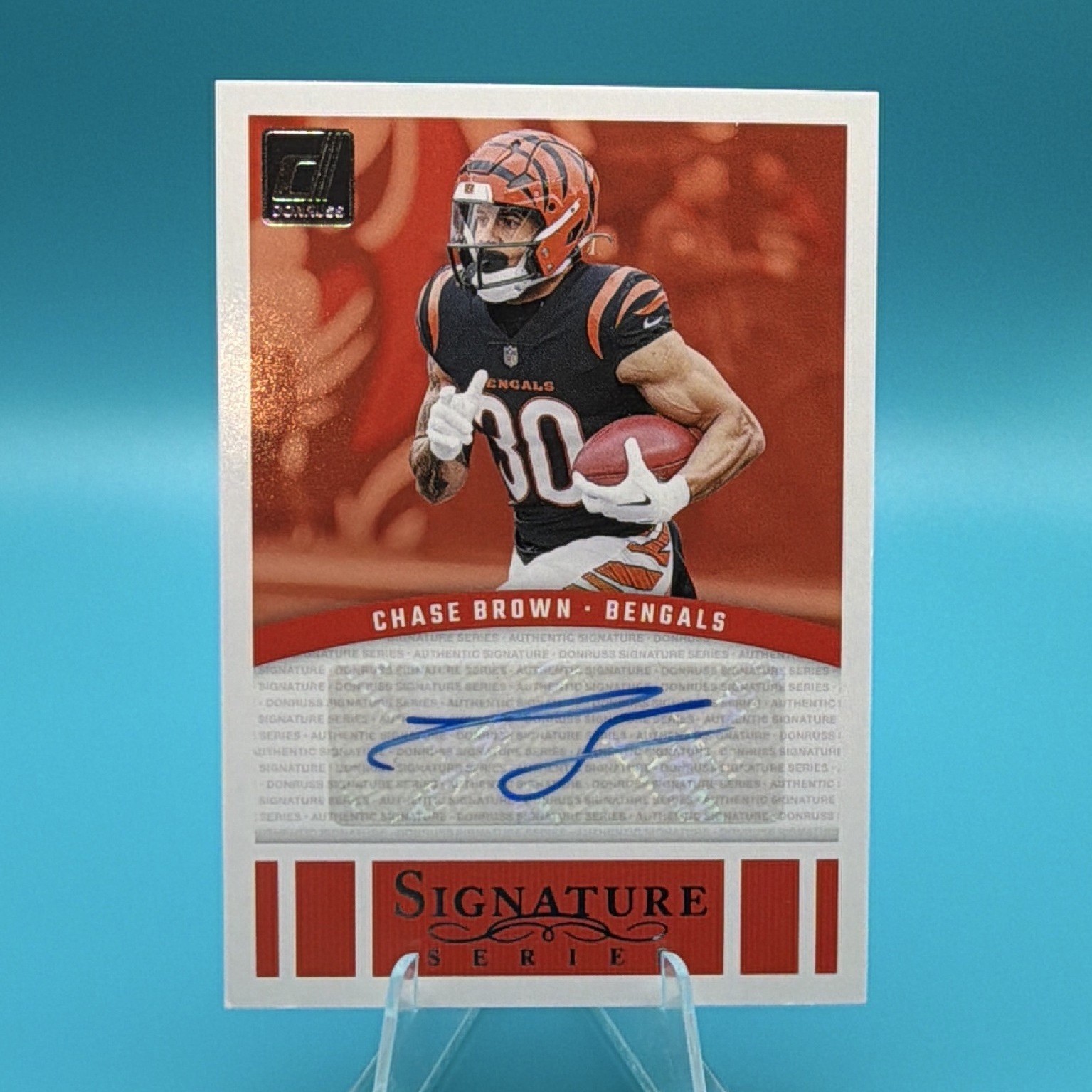 Panini Donruss 2024 Chase Brown Bengals Signature Series Auto #SSE-CBR