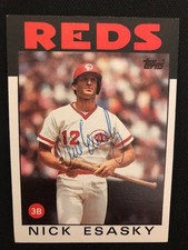 Nick Esasky 1986 Topps Autographed Card #677 Cincinnati Reds Signed Auto