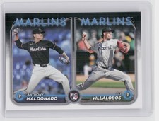 2024 Topps Update Eli Villalobos  / Anthony Maldonado RC #US305 Marlins