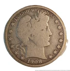 1908 Barber Half Dollar United States Silver Coin